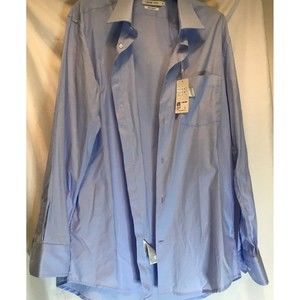 NWT Arturo Calle Shirt  Blue Semi Slim Fit Long Sleeve Dress Shirt 41 Large